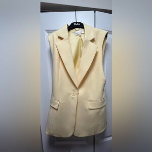 Ronny Kobo Collection Cream Blazer Vest